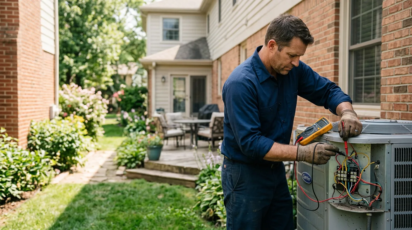 HVAC technician working near Glover, VT